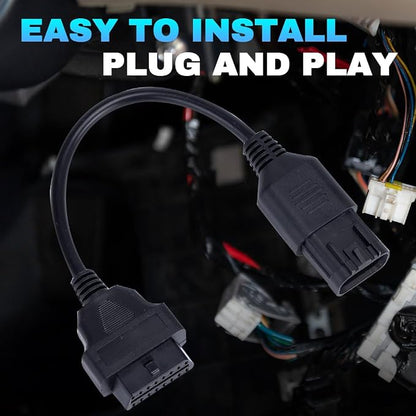 8 Pin OBD1 to 16 Pin OBD2 Adapter Cable Fit for Older Polaris,OBD1 to OBD2 Convertor Adapter Cable Compatible Older Polaris ATV Motorcycle Slingshot,RZR, Ranger, General, Sportsman, ACE,etc