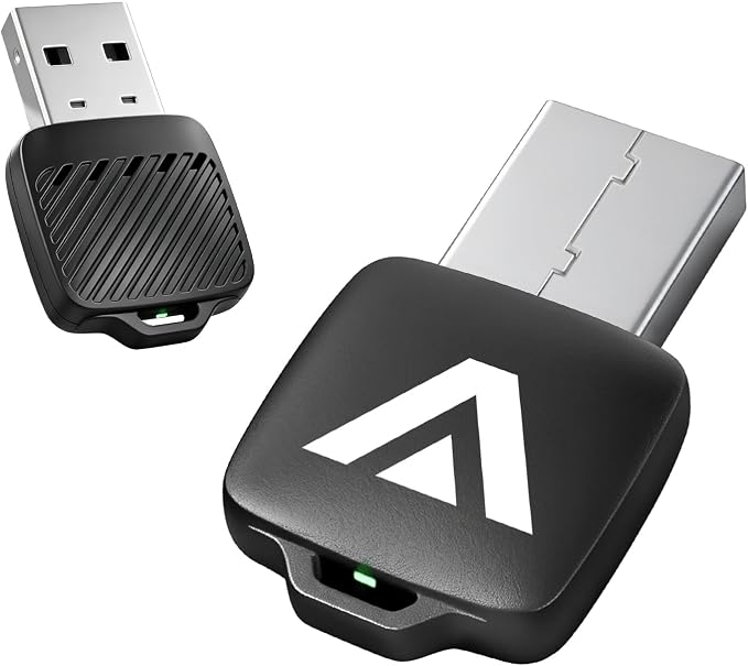 C6 Mini Wireless CarPlay Android Auto Adapter for iPhone & Android Phone, 2-in-1 Dongle, 70% Smaller Mini Design with Cooling Vents, Dual 5G Chips 5.8GHzWiFi, Auto-Connect for Factory Wired Cars 2016+