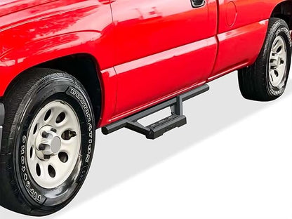 APS Drop Steps Running Boards Compatible with Chevy Silverado GMC Sierra 1500 2500 1999-2006 Regular Cab & 2500 HD 3500 01-06 & Classic 07 | Stainless Steel Side Steps | Anti-Slip | 500lbs Capacity