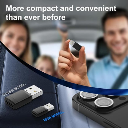 Feitenn 2026 New Wireless CarPlay Adapter for iPhone – Convert Wired to Wireless CarPlay, Plug & Play Dongle, Auto Reconnect, Multi-User Support, for Factory Wired CarPlay Cars, iOS 10+ (Black)