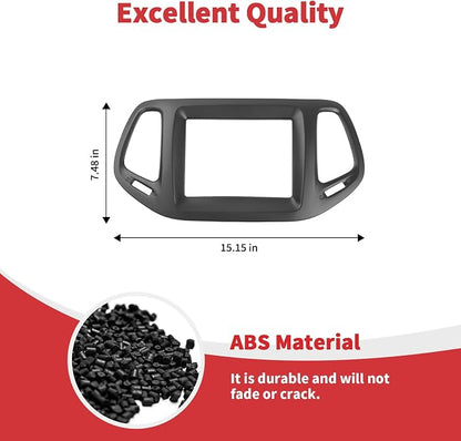 Linskip Information Screen Trim Compatible with 2017 2018 2019 2020 2021 Jeep Compass, Air Vent Covers for Jeep Compass Interior Accessories(Matte Black)