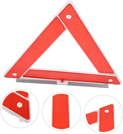 Healifty Warning Triangle Safety Sign for Vehicles Portable Reflective Car Kit Durable and Construction High Visibility for Roadside Safety