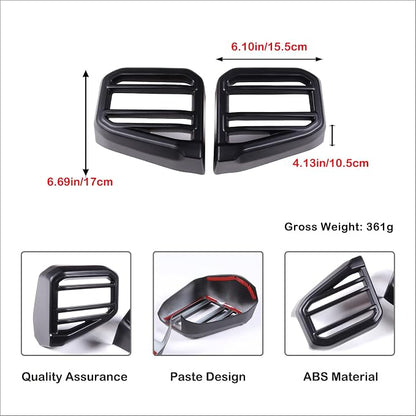 Aunginsy Center Console Side Air Conditioning Outlet Trim Cover Compatible with Toyota Tundra/Sequoia 2022-2025 2026, Car Dashboard Side A/C Wind Vent Panel Decorative Frame Protector ABS Accessories