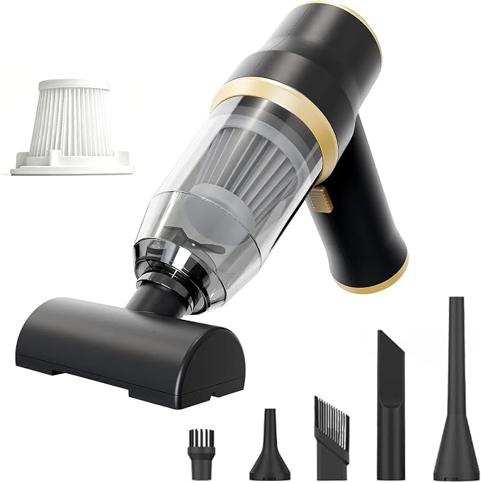 TFN 15kPa Cordless Car Vacuum, Handheld Car Vacuum with Blow & Suction, Portable Vacuum Cleaners with Washable Filter for Car, Pet Hair and Office