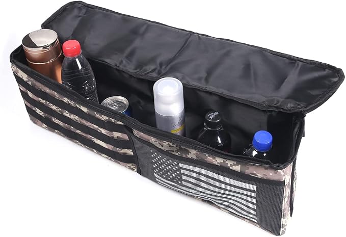 Aunginsy 1PCS Trunk Organizer Compatible with Toyota FJ Cruiser 2007-2021+, Car Right Side Trunk Storage Bag Backseat Hanging Storage Multi-Compartment Space Saving Accessories, Camouflage Pattern