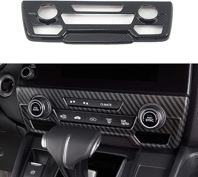 15PCS Full Interior Decoration Cover Center Consoles Instrument Panel Dashboard Trim Central Side Air Outlet Steering Wheel Moulding Trim Kits For Honda CRV 2017-2022 Carbon Fiber