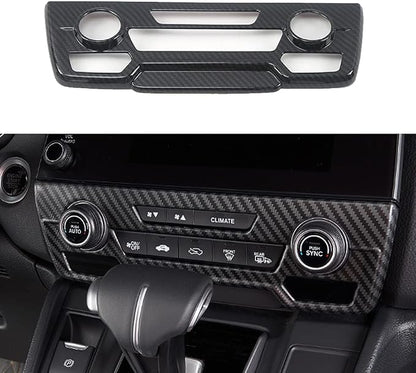 15PCS Full Interior Decoration Cover Center Consoles Instrument Panel Dashboard Trim Central Side Air Outlet Steering Wheel Moulding Trim Kits For Honda CRV 2017-2022 Carbon Fiber