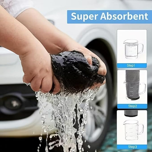 1200GSM Microfiber Car Drying Towel, Double-Twist Loop, Ultra-Absorbent, Quick-Dry, Lint- & Streak-Free, Scratch-Safe, for Car Wash & Detailing (1 Pack) (Dark Grey, 16" x 16")