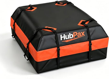 Car Rooftop Cargo Carrier Bag - 15 Cubic Feet Car Roof Top Bag Cargo Carrier for All Vehicle with/Without Rack, Includes Anti-Slip Mat, 8 Reinforced Straps, 6 Door Hooks, Luggage Lock