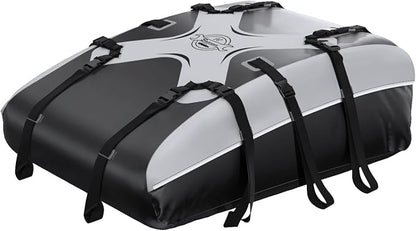 Sailnovo Rooftop Cargo Carrier Roof Bag,20 Cubic feet Soft PVC Waterproof Roof Bag for Most Vehicles with/Without Rack with Strap,Anti-Slip Mat,Padlock,Foldable Car Top Carrier for Road Trip Camping