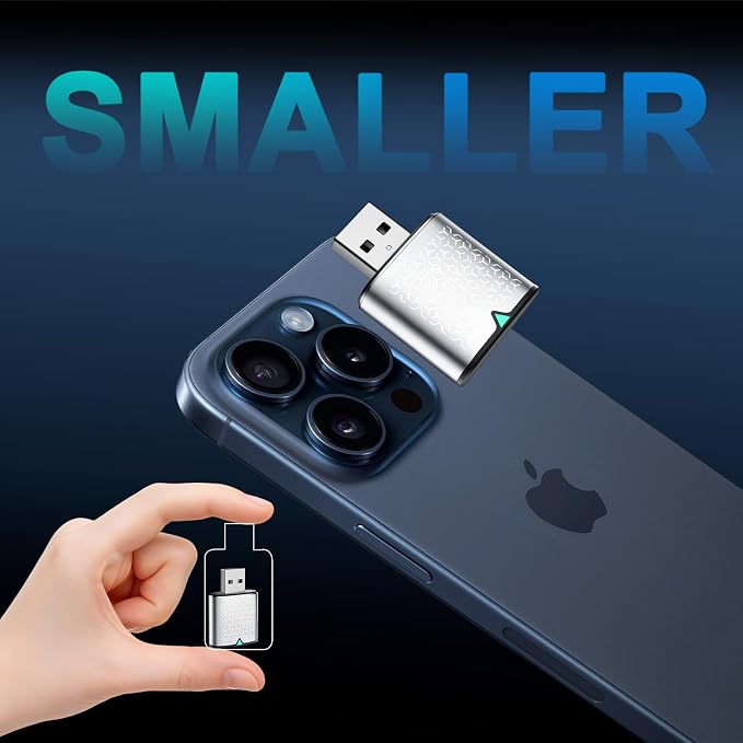 Mini Wireless Carplay Adapter for iPhone - Carplay Wireless Adapter Car Play Dongle Bluetooth, Compatible with iPhone iOS 10+, Stable & No Delay, Silver