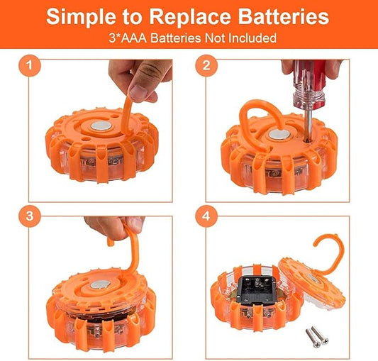PACETAP Car Roadside Emergency Kit, Essential Auto Safety Road Side Assistance Tool Kit with Jumper Cables, Towing Rope, Triangle and More Winter Vehicle Accessories
