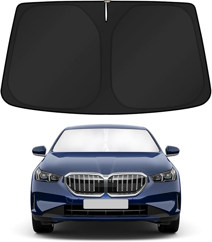 KUST Windshield Sun Shade for BMW 5 Series 2024 2025 2026 (530i, 530i xDrive, 540i xDrive, The 550e xDrive) Car Interior Accessories Foldable Sun Protectors Block UV Rays Keep Cars Cooler