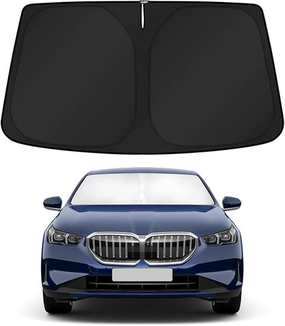 KUST Windshield Sun Shade for BMW 5 Series 2024 2025 2026 (530i, 530i xDrive, 540i xDrive, The 550e xDrive) Car Interior Accessories Foldable Sun Protectors Block UV Rays Keep Cars Cooler