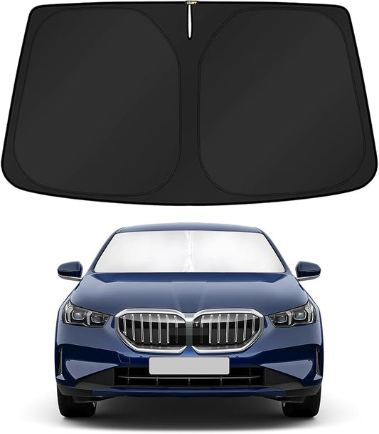 KUST Windshield Sun Shade for BMW 5 Series 2024 2025 2026 (530i, 530i xDrive, 540i xDrive, The 550e xDrive) Car Interior Accessories Foldable Sun Protectors Block UV Rays Keep Cars Cooler