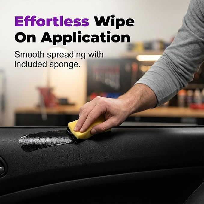 Tire Wax Tire Coating Paste,Long Lasting Car Tire Shine Nourish Cream,Waterproof & UV Protection,Plastic Trim Restorer Black with Sponge Applicator, for Car, Truck, Motorcycle, RV & More (100g-3PC)