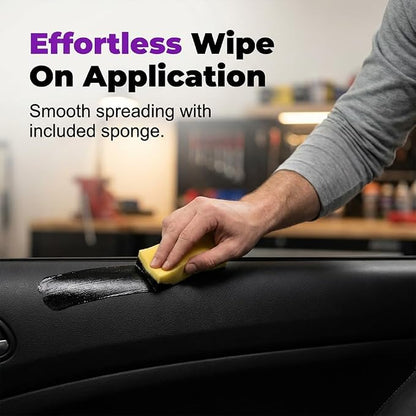 Tire Wax Tire Coating Paste,Long Lasting Car Tire Shine Nourish Cream,Waterproof & UV Protection,Plastic Trim Restorer Black with Sponge Applicator, for Car, Truck, Motorcycle, RV & More (100g-3PC)
