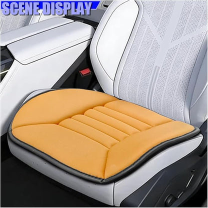 Craedli Car Seat Cushion Pad, Memory Foam Automotive Seats Cushion with Non-Slip Silicone Bottom, Comfort Breathable Pain Relief Vehicle Seat Protector for Home and Office Chairs (Orange)