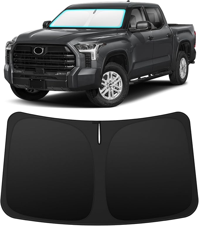 INSAUTO Custom Fit Windshield Sun Shade Accessories for Toyota Tundra 2022-2026, Foldable Front Window Sunshade, UV & Heat Reflector, Keeps Interior Cool, Includes Storage Bag