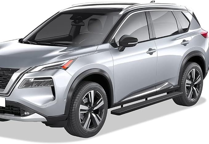 APS Running Boards 5 inches Matte Black Compatible with Nissan Rogue 2021-2026 (Exclude Models with Ground Lighting System) Stainless Steel (Side Steps Side Bars)