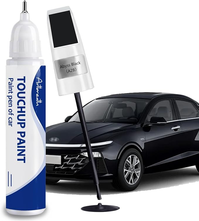 Abyss Black(A2B) Touch Up Paint for Hyundai-Exact Match–Chips and Nicks Car Paint Scratch Repair Kit Automotive Paint Pen for Accent/Creta/Elantra/TUCSON/SANTA