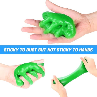 Cleaning Gel for Car, Auto Detailing Slime Mud, Putty Cleaner Dust Removal, Vehicle Interior Soft Glue Cleaning Tools Kit, Car Accessories for Cleaning Air Vents, Keyboard, PC, Laptops (Green)