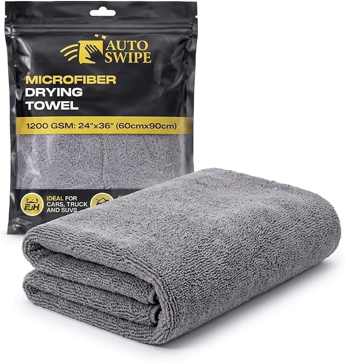 Microfiber Towels for Cars – 24x36 Inch 1200 GSM Car Drying Towel, Drying Towels Car Detailing, Edgeless Shammy Cloth, Ultra Absorbent Streak Lint Free Car Wash Towels for Auto Detailing