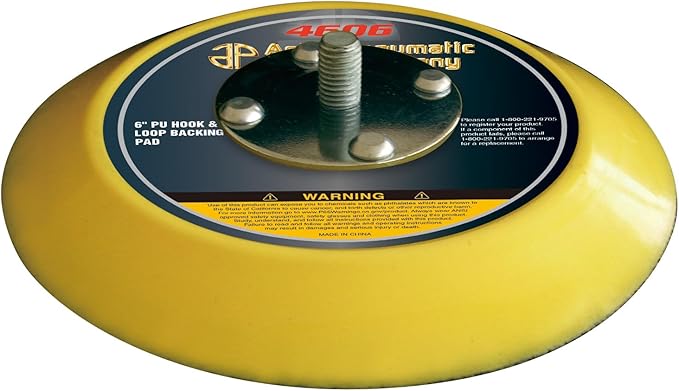 Astro Pneumatic Tool 4606 6-Inch PU Hook & Loop Backing Pad