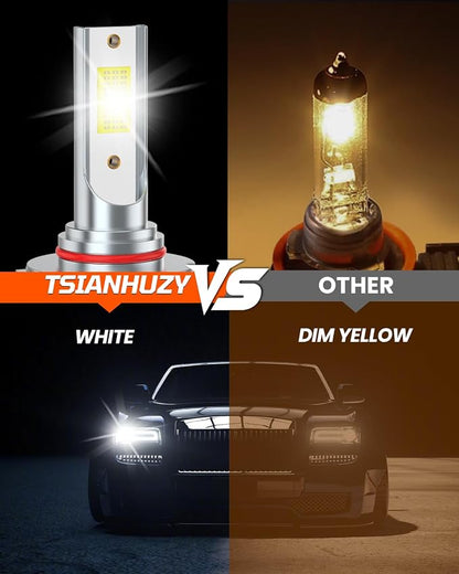 Fit for 2013 2014 2015 2016 Nissan Pathfinder High Beam Low Beam Fog Light Bulbs Combo,6500K Safety Bright White,Enhanced Visibility Upgrade With Fan,Plug and Play,IP68 6-Pack