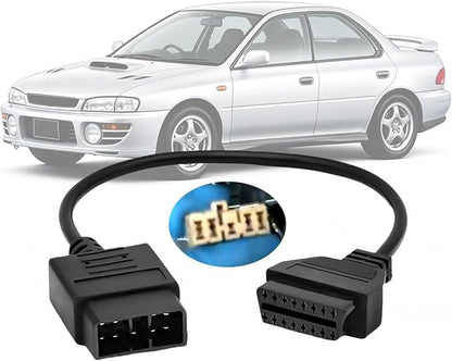 OBD1 to OBD2 Adapter for Subaru 9 Pin to 16 Pin Diagnostic Cable,Fit for Subaru Old Vehicles with 9pin Connector,for Subaru 9pin Adapter Cable Compatible with OBDII Diagnostic Scanner/Code Reader