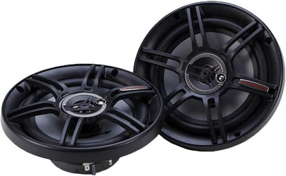 Crunch 2 Pair 6.5 Inch Car Audio Speakers, 300 Watt MAX 3 Way Full Range Speaker Set with 1 Inch Tweeter & Spade Terminal Connectors, CS-653