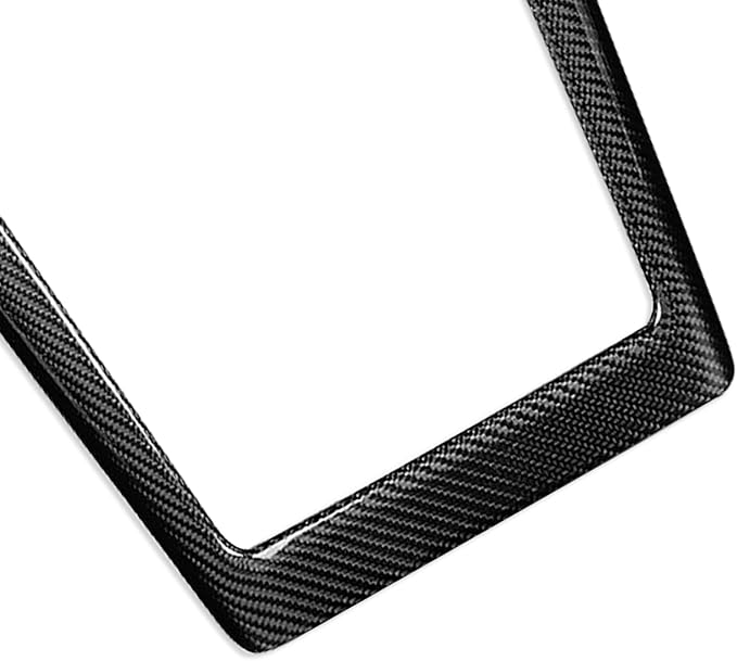 NVCNX Hard Rigid Real Carbon Fiber for Tesla New Model 3/Y Highland 2024-2026 for Juniper 2025 2026 Accessories Wireless Charger Charging Phone Pad Panel Frame Cover Interior Trim 1PC - Glossy Carbon