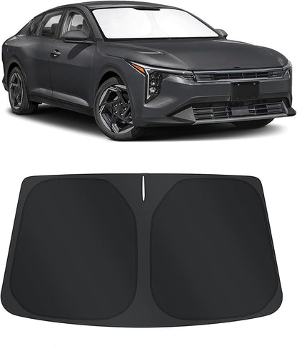 TINGLU Sun Shade for Kia K4 2025 2026 Accessories Windshield Sun Shade Window Shade UV Rays Protection Sun Visor Cover with Steering Wheel Sunshade Storage Bag