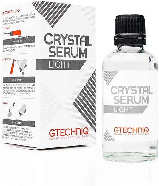 The Rag Company Gtechniq - EXOv5 & Crystal Serum Light Bundle 50ml - Ceramic Coating Paint Protection, Add Gloss, Resist Swirls, Repel Dirt & Contaminants, Ultra-Durable, High Gloss, Slick Feel