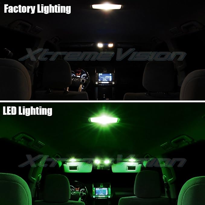 XtremeVision Interior LED for Lexus LS460 LS600h 2007-2014 (13 Pieces) Green Interior LED Kit + Installation Tool