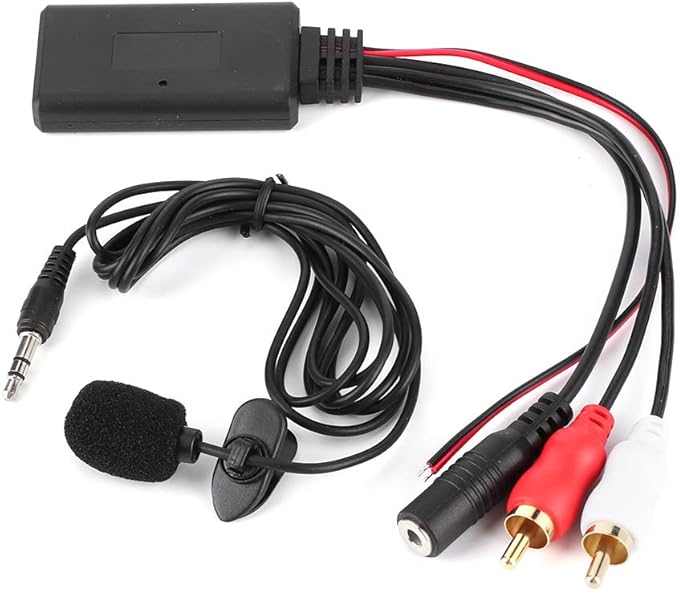Car Radio Adapter Module,Bluetooth AUX Module 2 Cable Adapter with Easy Microphone for for for