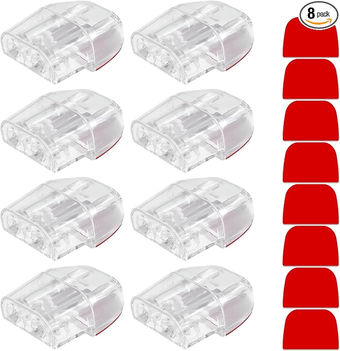 8 PCS Deer Whistles for Car, Deer Warning Device with Adhesive Tapes to Avoid Collisions, Animal Alert Horn Road Safety Whistle for SUVs Trucks Motorcycles, Car Accessories (Transparent)