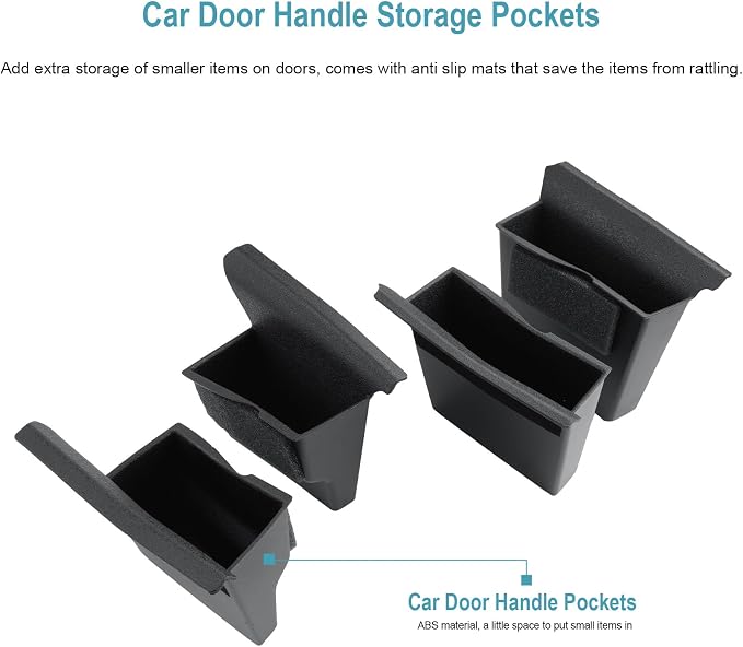 CDEFG 4Pcs for 2026 Mazda CX5 Center Console Organizer Door Handle Pocket Trash Can for 2026 Mazda CX-5 (S/Select/Preferred/Premium/Premium Plus) Accessory Door Side Storage Box