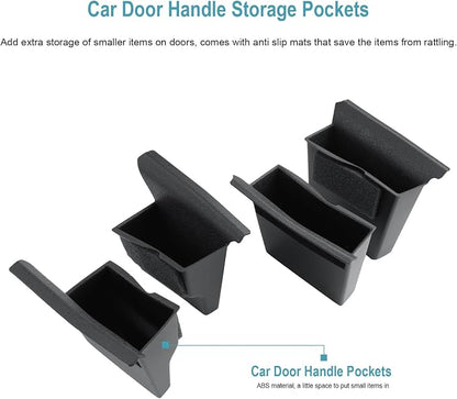 CDEFG 4Pcs for 2026 Mazda CX5 Center Console Organizer Door Handle Pocket Trash Can for 2026 Mazda CX-5 (S/Select/Preferred/Premium/Premium Plus) Accessory Door Side Storage Box