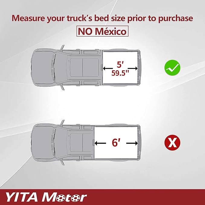 YITAMOTOR Soft Roll Up Truck Bed Tonneau Cover Compatible with 2005-2026 Nissan Frontier(NO México), Fleetside 5 ft Bed