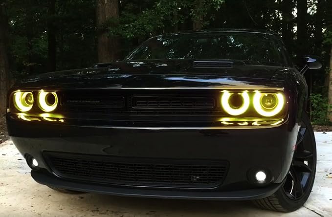 iJDMTOY RGBW Multicolor LED Circuit Board Ambient Lighting Kit Compatible with Dodge 2015-2023 Challenger, Control_By_Smartphone