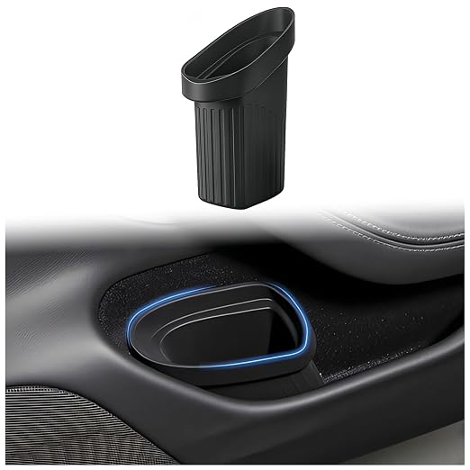 for Tesla Car Trash Can Bin Model Y Model 3 2017-2026 Accessories Mini Garbage Can Trash Bin Model Y Juniper Door Side Trash Can Model 3 Highland Multifunctional Organizers Storage