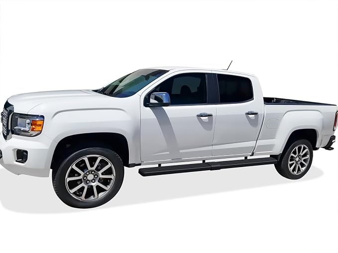 APS Running Boards (Nerf Bars Side Steps Step Bars) Compatible with Chevy Colorado GMC Canyon 2015-2026 Crew Cab 6ft Bed (Black Powder Coated 6 inches Wheel to Wheel)