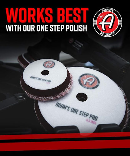 Adam's Premium Polisher Pad (5.5", One Step Polishing Pad) - Blended Wool & Microfiber Cuts & Finishes in One Step - Color Coded to Match with Recommended Polish or Compound