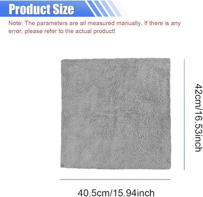 6PCS Car Drying Towel, 16" × 15" Double Sided Microfiber Towels for Cars Detailing, Absorbent Extra Large Cleaning Cloth, 450 GSM Car Detailing Wash Towels for Cars, Trucks, SUVs (Grey)