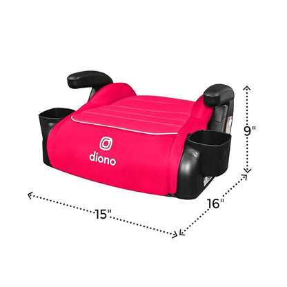 Diono Connect3 R Backless Booster Pack of 2, Slim Fit 3-Across in Many Mid-Sized Sedans and SUVs, for Children from 40-120 lbs., Lightweight with Cupholder, Pink Cotton Candy