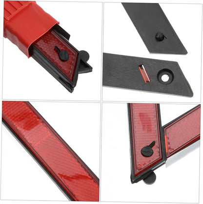 2pcs Car Folding Triangle Safety Warning Sign Compact for Roadside Assistance for Emergency Situations and Vehicle Maintenance