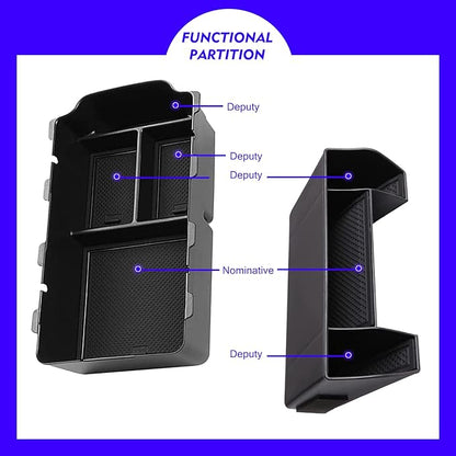 2024 2025 2026 Civic Center Console Organizer Tray for 2023 2022 Honda Civic 11th Gen Sedan Hatchback LX EX Sport 2022 Accessories Civic 2023 Central Console Organizer Insert Tray(2pcs)