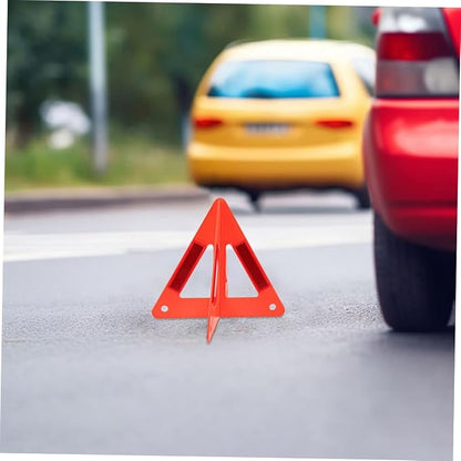 5pcs Reflective Triangle Warning Stand for Vehicles High Visibility Emergency Roadside Safety Rack Easy Installation for Car Models Breakdown Situations