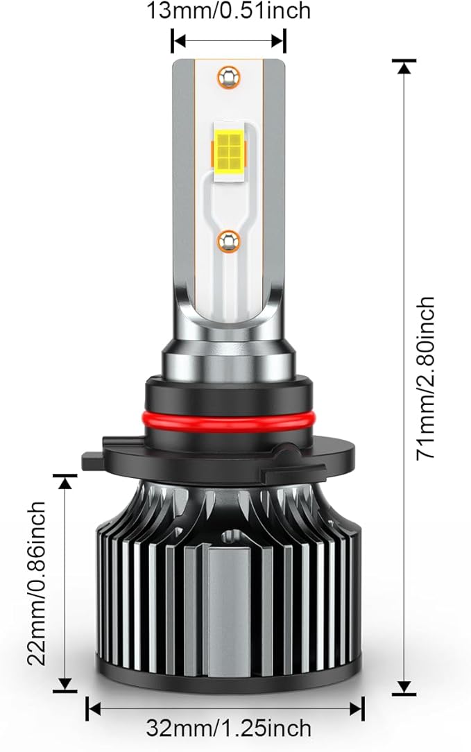 Compatible for Chevy Equinox High Low Beams Bulbs 2010 2011 2012 2013 2014 2015 2016 2017 2018, 6500K White Powersports Lights, Plug and Play, for Off-Road Use, Pack of 4